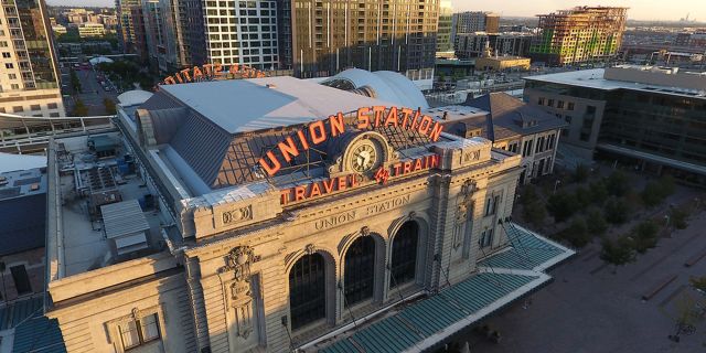 The Crawford Hotel at Denver Union Station Exterior Photograph View From Above